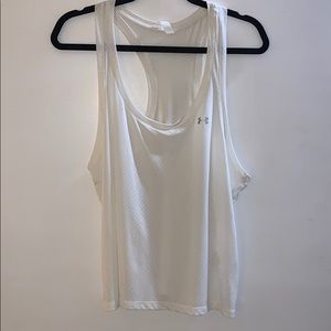 White Under Armour razor back tank top
